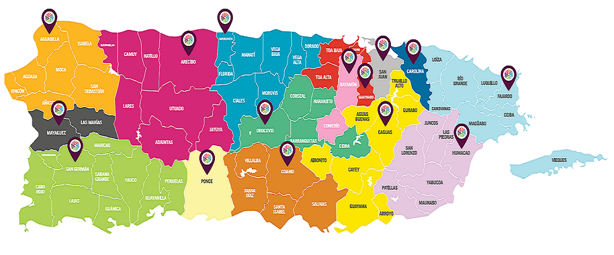Mapa de las Áreas Locales